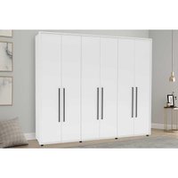 Guarda Roupa 6 Portas e 6 Gavetas Coimbra Branco - Politorno
