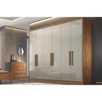 Guarda Roupa Casal 6 Portas e 4 Gavetas Rizon/Linea Plus Cumaru/Fendi 25 - Novo Horizonte