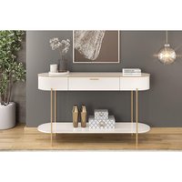 Aparador de Sala Jantar Caren c/ 1 Gaveta Off White/Off White - DJ Móveis