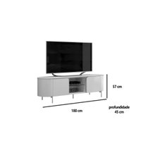 Rack Bancada p/ TV até 65 Pol Adele c/ 2 Portas 180x57cm Bali - DJ Móveis