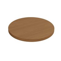 Tampo Mesa Sala de Jantar Madeirado Madeirado TA69 Crome s/ Vidro Redondo 65x65cm Canela - Kappesberg