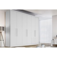 Guarda Roupa Casal 6 Portas e 6 Gavetas New Vértice/Messina Neve - Novo Horizonte