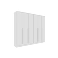 Guarda Roupa 6 Portas 6 portas e 8 Gavetas Sevilla Neve - Tcil Móveis