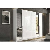 Guarda Roupa 6 Portas (2 c/ Espelho) e 4 Gavetas Porto Branco - Politorno
