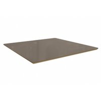 Tampo Mesa Sala de Jantar Vidro Madeirado c/ Vidro TA65 Quadrado 135x135cm Freijó/Bronze - Kappesberg