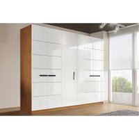 Guarda Roupa Casal 6 Portas e 4 Gavetas Lisboa Freijo/Branco - Politorno