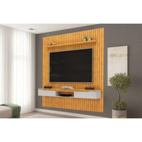 Painel Home p/ TV Isac 223x240cm Cedro/Bali - DJ Móveis