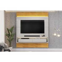 Home p/ TV até 70 Pol Taylor 179x207cm Off White/Freijó - DJ Móveis