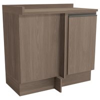 Balcao Canto Reto Com Tampo 1P 98 cm Maxxi G748 Nogal Kappesberg
