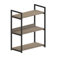 Estante Industrial UrbnFlex Preta e Mel 87 cm
