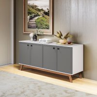 Aparador Kappesberg 4 Portas Shaker Branco/Cinza Sagrado 180cm