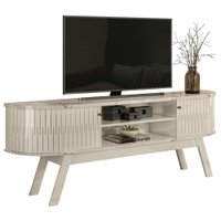 Rack Bancada Tv 75 Pol 2P 183 cm Valencia Calacata Off White MADETEC