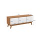 Rack Kappesberg 3 Portas 3D Canela/Branco 136cm