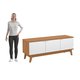 Rack Kappesberg 3 Portas 3D Canela/Branco 136cm