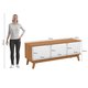 Rack Kappesberg 3 Portas 3D Canela/Branco 136cm