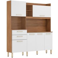 Cozinha Compacta 6 Portas 2 Gavetas Selecta 96211 Amendola Branco Demobile