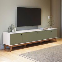 Rack Kappesberg 3 Portas Branco/Verde Frevo 218cm