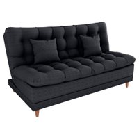 Sofa Cama 2 Lugares 185 cm Duda Tecido Pompeia G501 Chumbo Milani Store