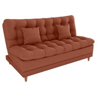 Sofa Cama 2 Lugares 185 cm Duda Tecido Pompeia G500 Terracota Milani Store