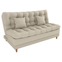 Sofa Cama 2 Lugares 185 cm Duda Tecido Pompeia G504 Bege Milani Store