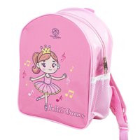Mochila Infantil Princesa Bailarina Verniz Sublimada Rosa com Porta Garrafa Colombina