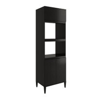 Torre Quente Miami para 1 Forno 1 Microondas 3 Portas Carraro Preto Touch
