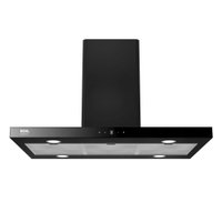 Coifa e Depurador de Ilha EOS 90cm Premium com Painel Digital Touch e Vazão de 1200m³/h Inox Preto ECO91ITDP 110V