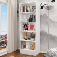 Estante para Livros Clarice 4 Prateleiras Branco - Carioca Móveis