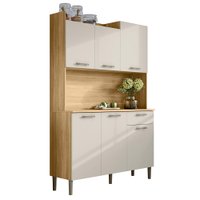 Kit Cozinha 6P 2G 122 cm Genova Freijo Soft KTP