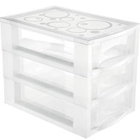 Mini Gaveteiro Para Organizar Transparente 3 Gavetas Maquiagens Jóias Escritório Ordene
