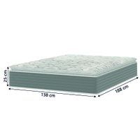 Cama Box Casal Molas Ensacadas Pillow Top 138x188x63cm Martino Cinza Umaflex
