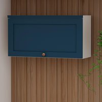 Armário De Cozinha Aéreo Genialflex Iluminata Branco Azul