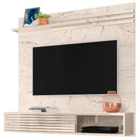Painel Suspenso Tv 55 Pol 136 cm Sublime Calacata Off White MADETEC