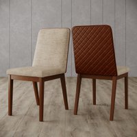 Conjunto 2 Cadeiras Pietra para Mesa de Jantar Detalhes em Corano
