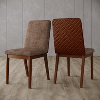 Conjunto Com 2 Cadeiras Pietra para Mesa de Jantar Detalhes em Corano