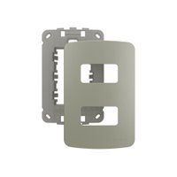 Placa com Suporte MarGirius B3 Colors 4x2 para 2 Módulos Horizontais Pérola