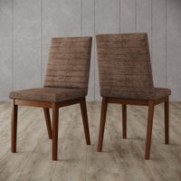 Kit 2 Cadeiras Elena para Mesa de Jantar Detalhes no Estofado