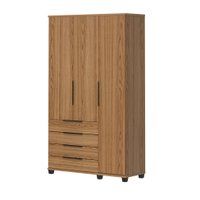 Guarda-Roupa Casal Allen 3 Portas 4 Gavetas Freijó