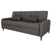 Sofa Cama 2 Lugares 206 cm Donna Linho Vancouver E484 Chumbo Milani Store