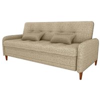 Sofa Cama 2 Lugares 206 cm Donna Linho Vancouver E488 Palha Milani Store