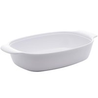 Kit Com 24 Travessas Lyor 31,5x18cm Melamina Branca Oval com Alça Milão Restaurante
