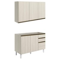 Armario Aereo Balcao Pia 120 cm MDF Kali Bianco Toq Bianco Toq Nicioli