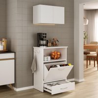 Kit Armário de Cozinha Aéreo 62,5cm com Balcão Multimóveis MP5063