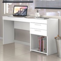 Mesa para Computador 2 Gavetas Home Branco New - Pnr Móveis