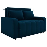 Sofa Cama 2 Lugares 138 cm Amora New Veludo E433 Azul Milani Store
