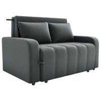 Sofa Cama 2 Lugares 138 cm Amora New Veludo E425 Cinza Milani Store