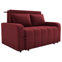 Sofa Cama 2 Lugares 138 cm Amora New Veludo E432 Vermelho Milani Store