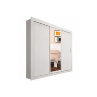 Guarda Roupa Casal 3 Portas de Correr (1 c/ Espelho) e 2 Gavetas PH 1681 Branco - Herval