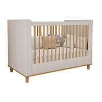 Berço Infantil Cupcake 2 em 1 Off White/Nature - Permóbili Baby