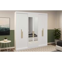 Guarda Roupa Casal 6 Portas (2 c/ Espelho) e 2 Gavetas PH 1804 Branco - Herval